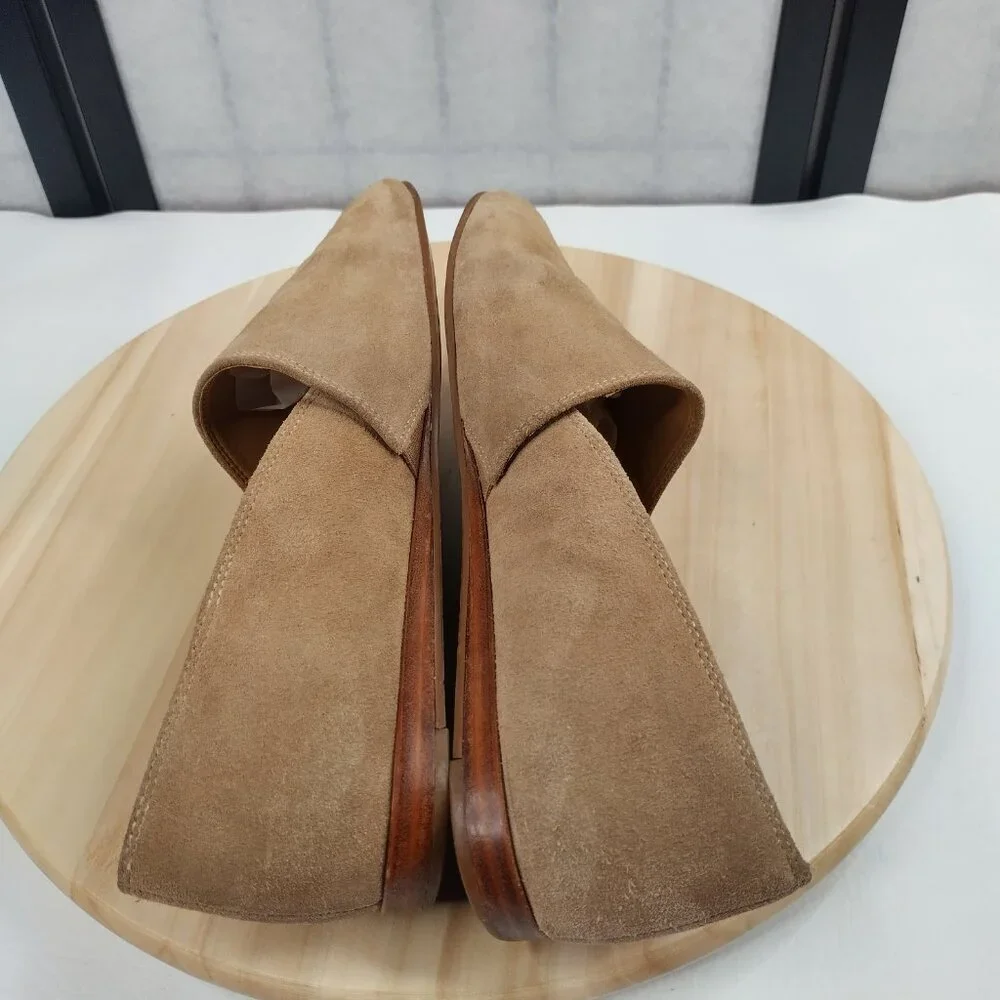 Franco Sarto Glow Beige Tan Suede Flats Women US 11M